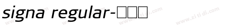 signa regular字体转换